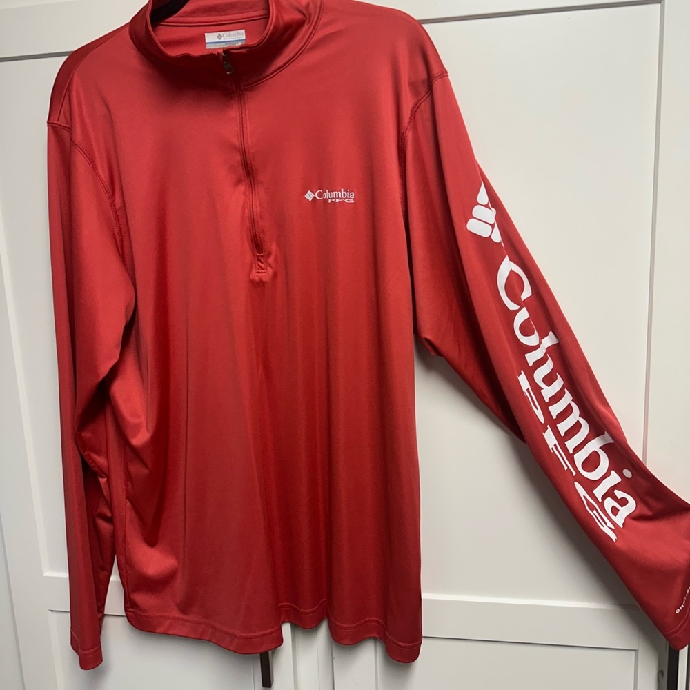 Columbia Men’s Crimson Sportswear/Quarter Zip Shirt, Sz Large